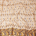Light Peach Abstract Premium Pure Swiss 100% Cotton Voile Embroidered Traditional Sudanese Thobe 4.5 Mtrs 140cm Swiss Quality - D30304