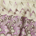 Cream Abstract Premium Pure Swiss 100% Cotton Voile Embroidered Traditional Sudanese Thobe 4.5 Mtrs 140cm Swiss Quality - D30302
