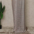 Silver Rose Pink Metallic Premium French Chantilly Saree Lace with Stone Work 5.5 Mtrs Length, Width 110 Cms and Made in France-D27168