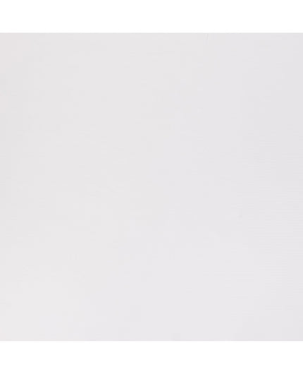 White Herringbone Textured Premium Italian Cotton Shirting Fabric, Solid Woven Design, 150 Cms, Italy-D27057