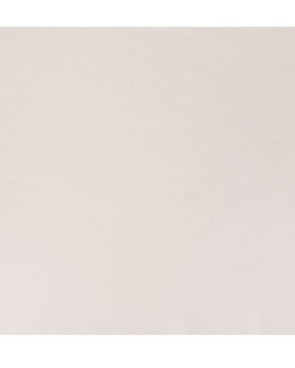 Ivory Cream Herringbone Textured Premium Italian Cotton Shirting Fabric, Solid Woven Design, 150 Cms, Italy-D27056