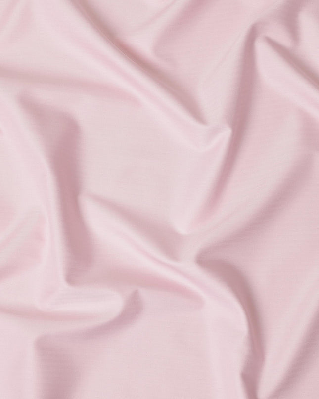 Soft Blush Pink Herringbone Texture Premium Italian Cotton Shirting Fabric, Elegant Woven Pattern, 150 Cms Width, Italy-D27055