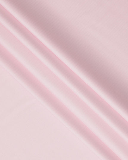 Soft Blush Pink Herringbone Texture Premium Italian Cotton Shirting Fabric, Elegant Woven Pattern, 150 Cms Width, Italy-D27055