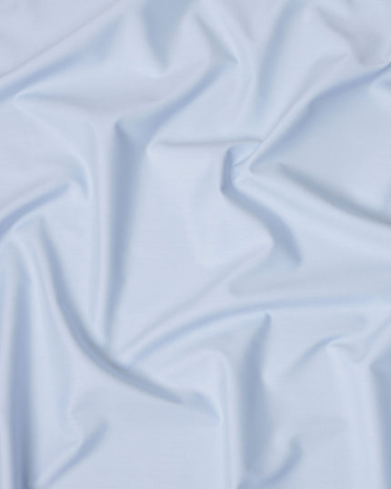 Ice Blue Solid Plain Premium Italian Cotton Shirting Fabric, Smooth Finish, 150 Cms Width, Italy-D27042