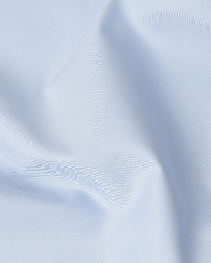 Ice Blue Solid Plain Premium Italian Cotton Shirting Fabric, Smooth Finish, 150 Cms Width, Italy-D27042