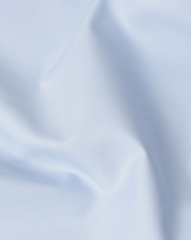 Ice Blue Solid Plain Premium Italian Cotton Shirting Fabric, Smooth Finish, 150 Cms Width, Italy-D27042