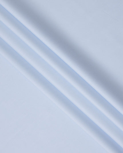 Ice Blue Solid Plain Premium Italian Cotton Shirting Fabric, Smooth Finish, 150 Cms Width, Italy-D27042