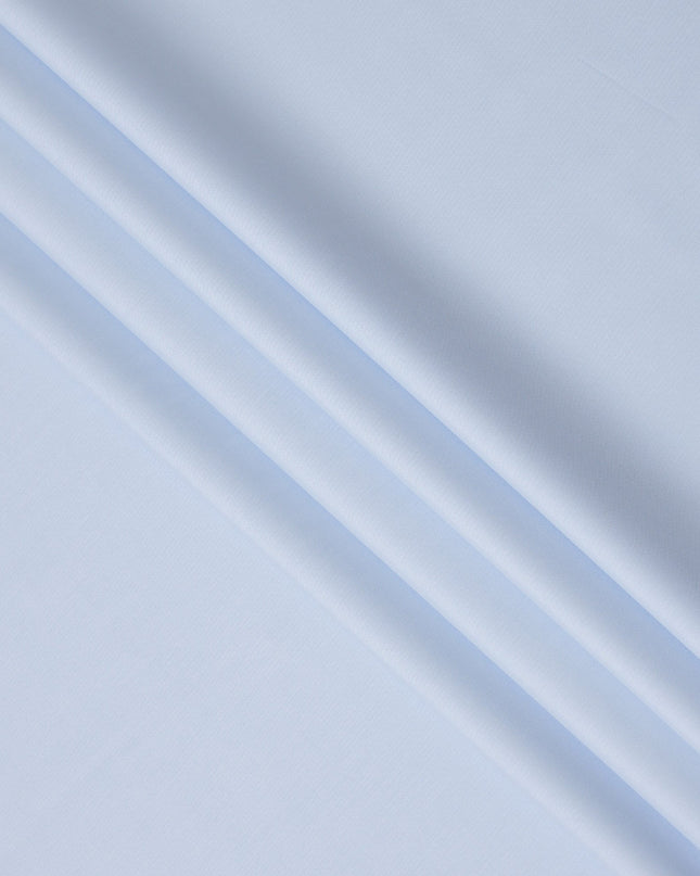 Ice Blue Solid Plain Premium Italian Cotton Shirting Fabric, Smooth Finish, 150 Cms Width, Italy-D27042