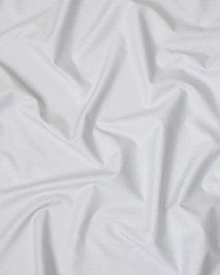 Off White Solid Plain Premium Italian Cotton Shirting Fabric, Smooth Finish, 150 Cms Width, Italy-D27038
