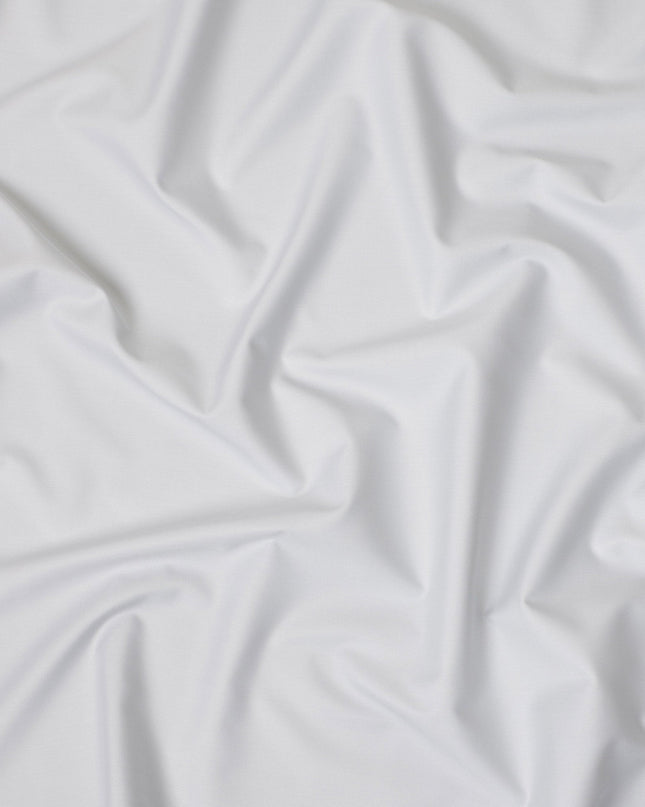 Off White Solid Plain Premium Italian Cotton Shirting Fabric, Smooth Finish, 150 Cms Width, Italy-D27038