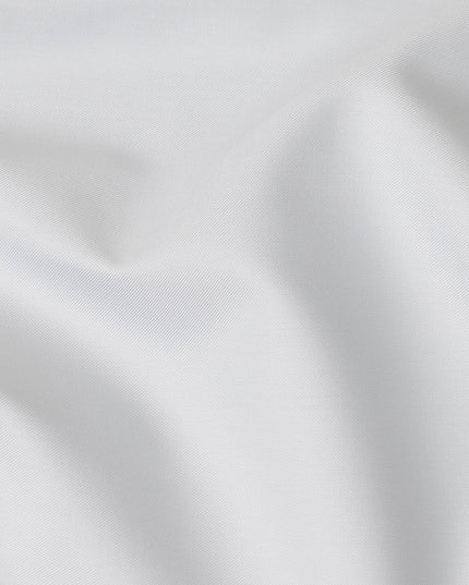 Off White Solid Plain Premium Italian Cotton Shirting Fabric, Smooth Finish, 150 Cms Width, Italy-D27038