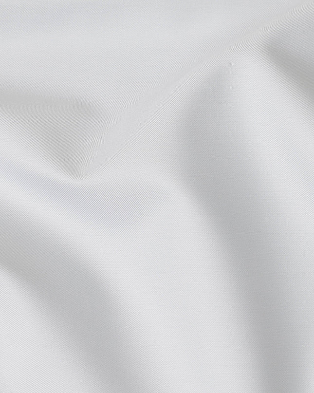 Off White Solid Plain Premium Italian Cotton Shirting Fabric, Smooth Finish, 150 Cms Width, Italy-D27038