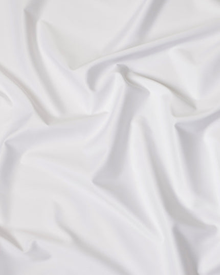 White Solid Plain Premium Italian Cotton Shirting Fabric, Smooth Finish, 150 Cms Width, Italy-D27034