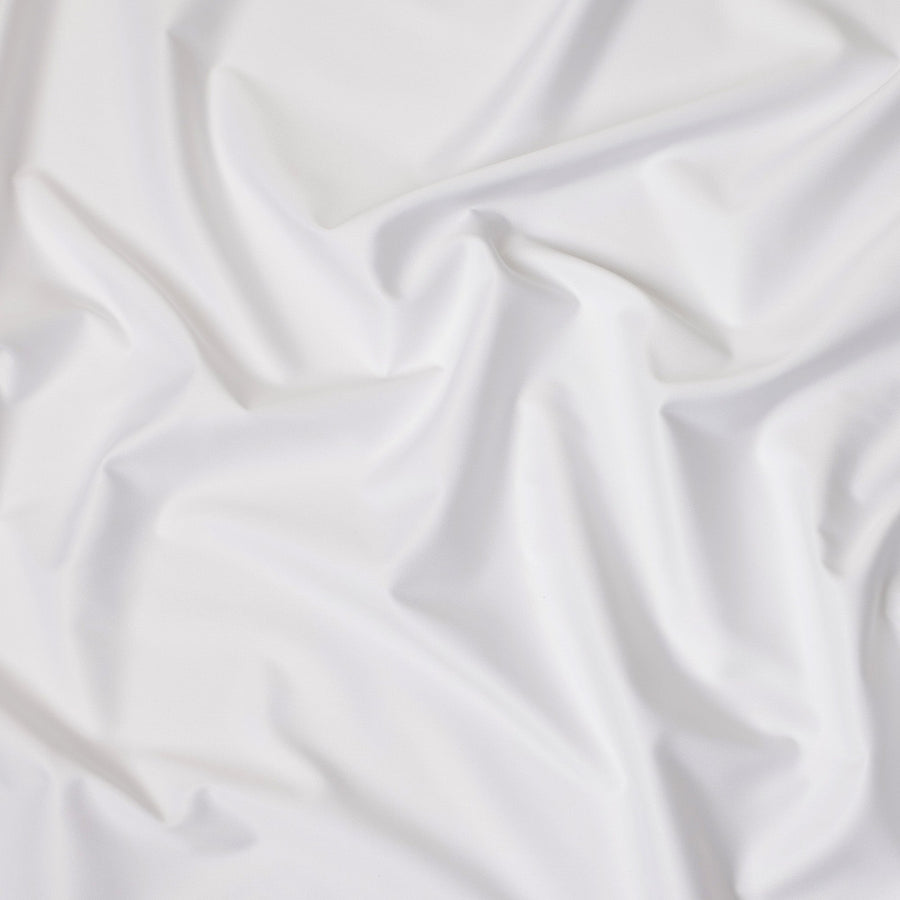 White Solid Plain Premium Italian Cotton Shirting Fabric, Smooth Finish, 150 Cms Width, Italy-D27034