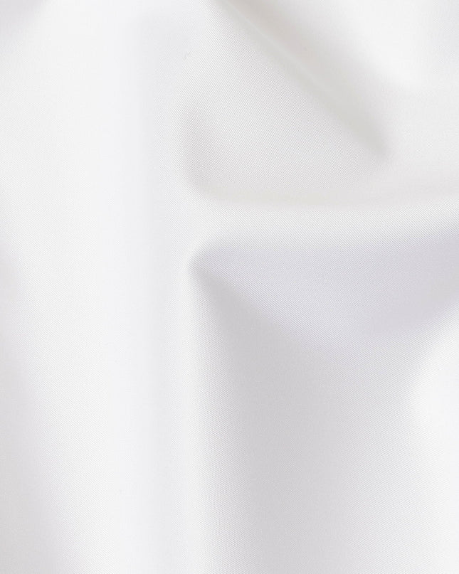 White Solid Plain Premium Italian Cotton Shirting Fabric, Smooth Finish, 150 Cms Width, Italy-D27034