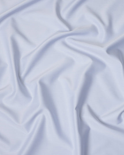 Light Blue Solid Plain Premium Italian Cotton Shirting Fabric, Smooth Finish, 150 Cms Width, Italy-D27035