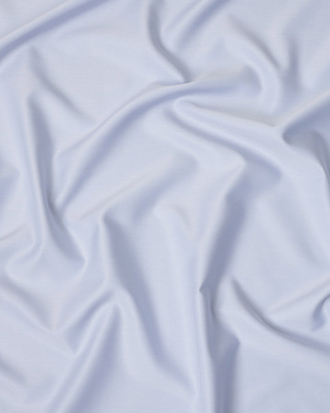 Light Blue Solid Plain Premium Italian Cotton Shirting Fabric, Smooth Finish, 150 Cms Width, Italy-D27035