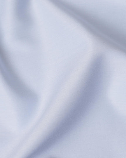 Light Blue Solid Plain Premium Italian Cotton Shirting Fabric, Smooth Finish, 150 Cms Width, Italy-D27035