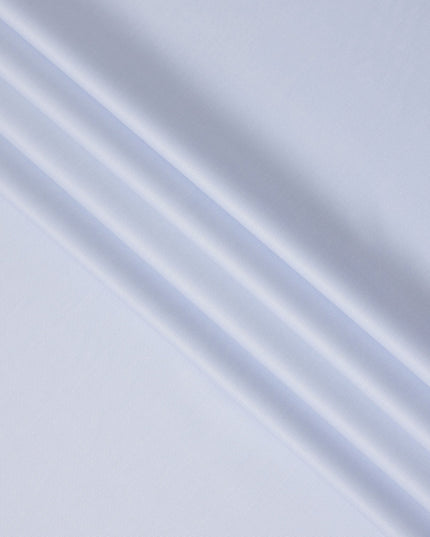Light Blue Solid Plain Premium Italian Cotton Shirting Fabric, Smooth Finish, 150 Cms Width, Italy-D27035