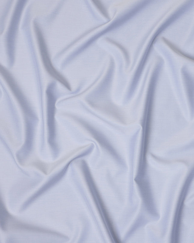 Sky Blue Solid Plain Premium Italian Cotton Shirting Fabric, Smooth Finish, 150 Cms Width, Italy-D27036