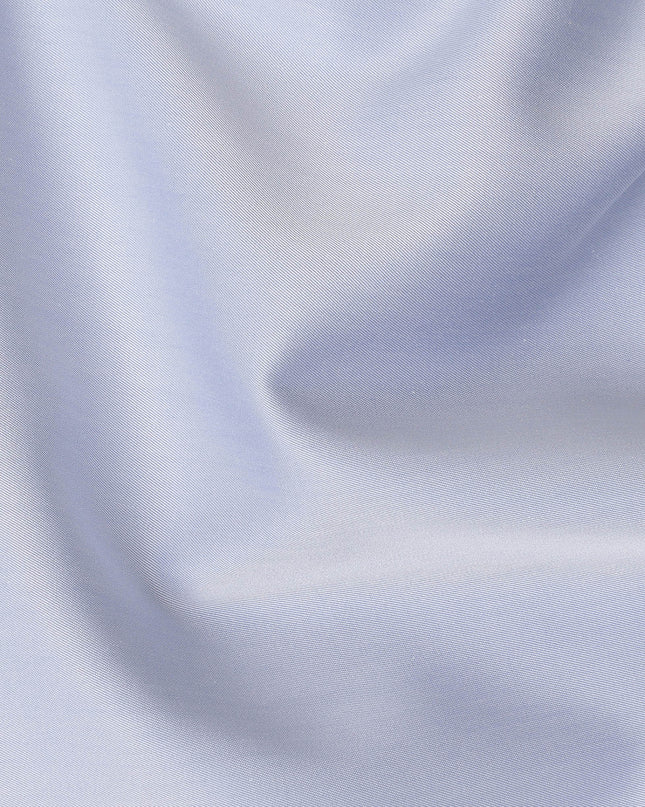 Sky Blue Solid Plain Premium Italian Cotton Shirting Fabric, Smooth Finish, 150 Cms Width, Italy-D27036