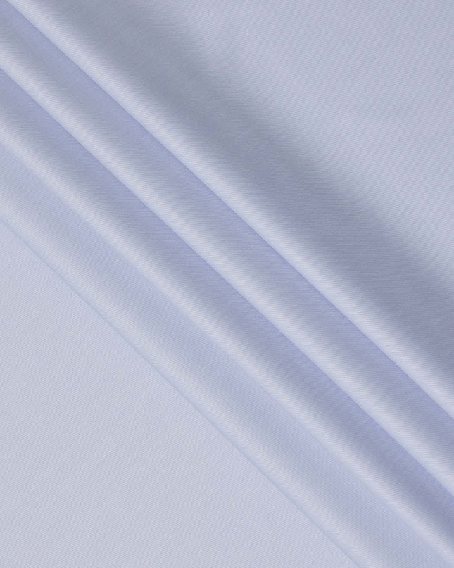 Sky Blue Solid Plain Premium Italian Cotton Shirting Fabric, Smooth Finish, 150 Cms Width, Italy-D27036