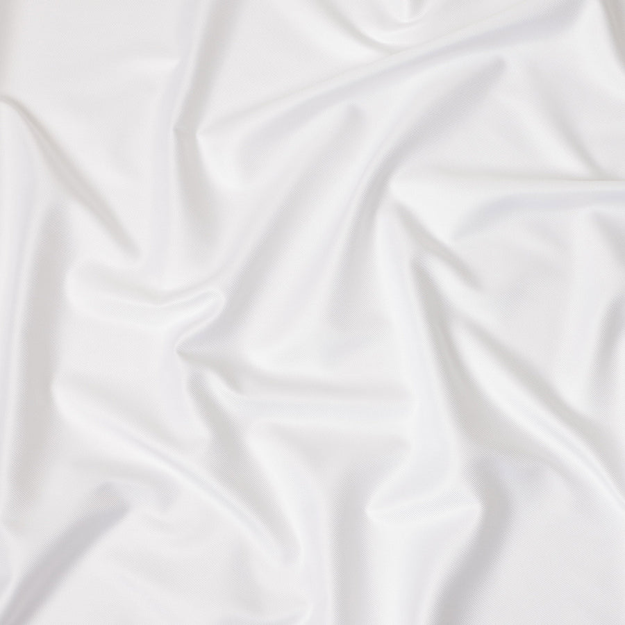 Pure White Fine Texture Premium Italian Cotton Shirting Fabric, Subtle Ribbed Weave, 150 Cms Width, Italy-D27053