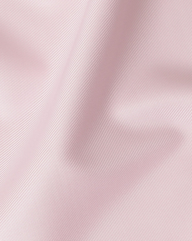 Soft Pink Fine Texture Premium Italian Cotton Shirting Fabric, Subtle Ribbed Weave, 150 Cms Width, Italy-D27052
