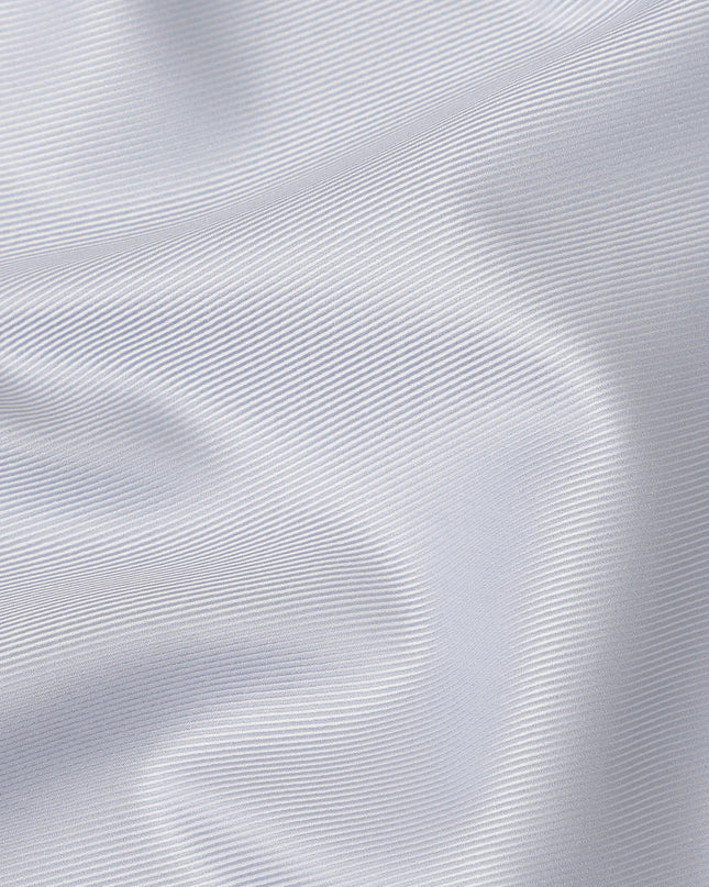 Light Blue Micro Stripe Premium Italian Cotton Shirting Fabric, Fine Textured Weave, 150 Cms Width, Italy-D27044