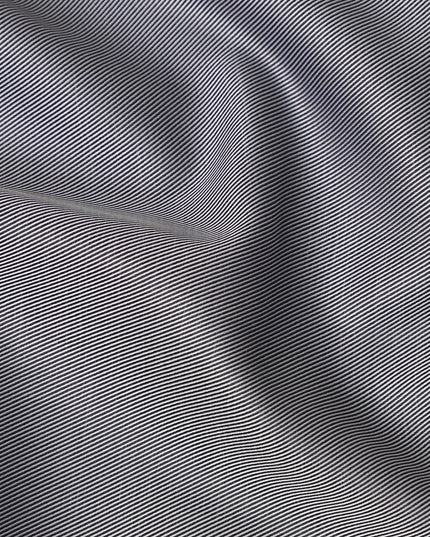 Charcoal Grey Fine Texture Premium Italian Cotton Shirting Fabric, Subtle Ribbed Weave, 150 Cms Width, Italy-D27051
