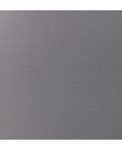 Charcoal Grey Fine Texture Premium Italian Cotton Shirting Fabric, Subtle Ribbed Weave, 150 Cms Width, Italy-D27051