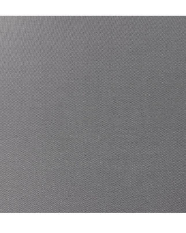 Charcoal Grey Fine Texture Premium Italian Cotton Shirting Fabric, Subtle Ribbed Weave, 150 Cms Width, Italy-D27051