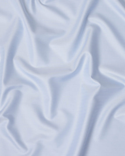 Powder Blue Herringbone Textured Solid Premium Italian Cotton Shirting Fabric, 150 Cms, Italy-D27062