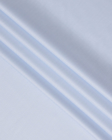 Powder Blue Herringbone Textured Solid Premium Italian Cotton Shirting Fabric, 150 Cms, Italy-D27062