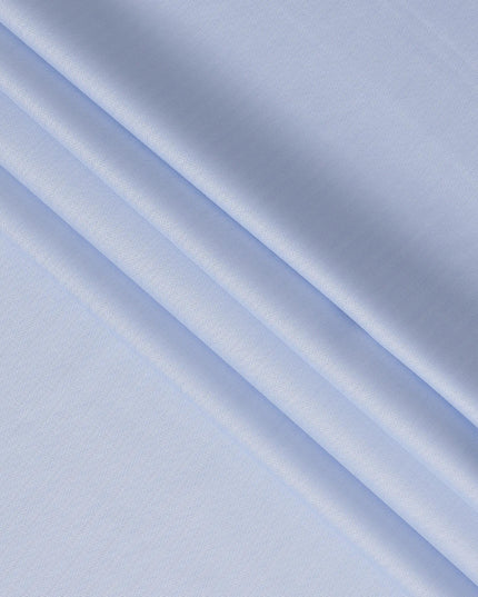 Light Blue Herringbone Textured Solid Premium Italian Cotton Shirting Fabric 150 Cms Italy-D27063