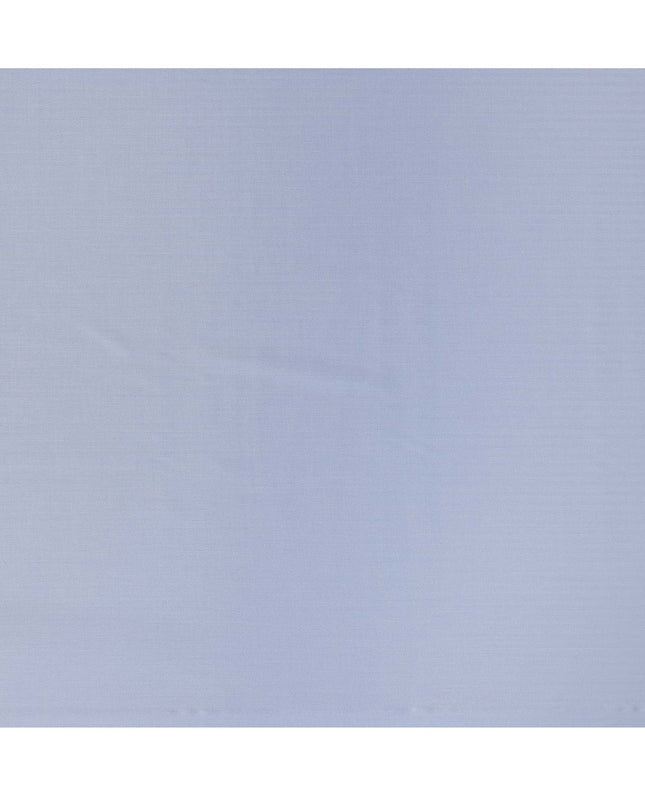 Light Blue Herringbone Textured Solid Premium Italian Cotton Shirting Fabric 150 Cms Italy-D27063