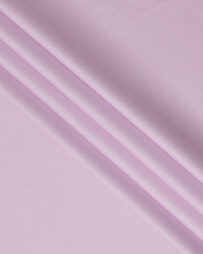 Soft Pink Herringbone Textured Solid Premium Italian Cotton Shirting Fabric, 150 Cms, Italy-D27061