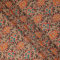 Beige Multicolor Floral Paisley Printed Viscose Fabric Raw Silk Finish Premium Dress Material 110 Cms India-D27338 Regal Fabrics