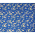 Blue Floral Printed Viscose Fabric Raw Silk Finish Soft Elegant Dress Material 110 Cms India-D27336