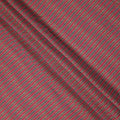 Red Beige Striped Printed Viscose Fabric Raw Silk Finish Soft Elegant Dress Material 110 Cms India-D27334