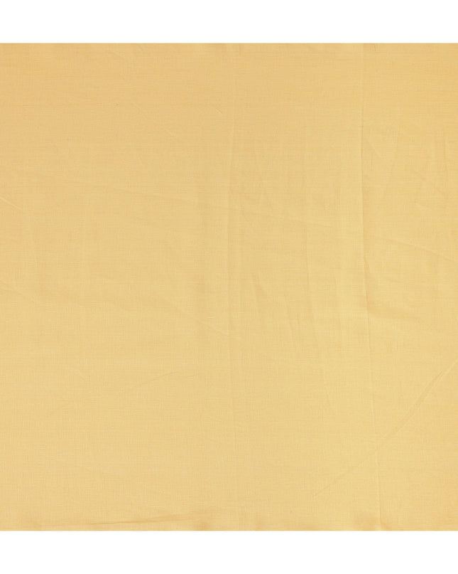 Butter Yellow Solid Plain Pure Linen Fabric Soft Breathable Lightweight Natural Linen Cloth for Apparel Sewing Craft Dressmaking Material 150 Cms Width Premium Quality Indian Origin Linen Fabric-D28478