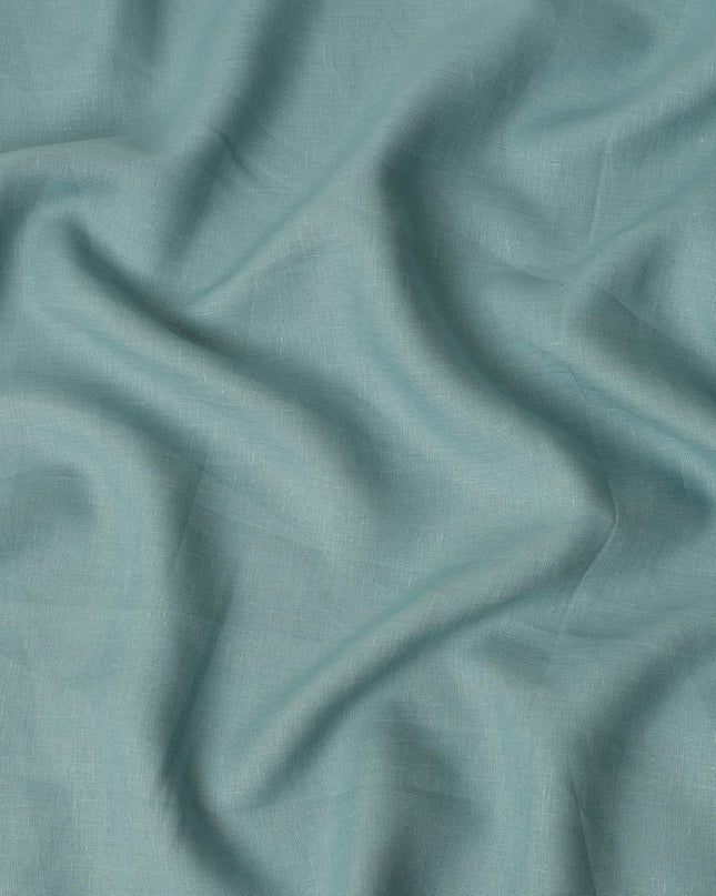 Seafoam Green Solid Plain Pure Linen Fabric Soft Breathable Lightweight Natural Linen Cloth for Apparel Sewing Craft Dressmaking Material 150 Cms Width Premium Quality Indian Origin Linen Fabric-D28479