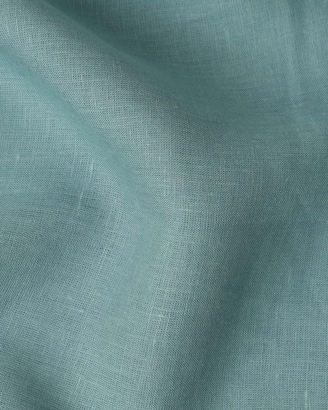 Seafoam Green Solid Plain Pure Linen Fabric Soft Breathable Lightweight Natural Linen Cloth for Apparel Sewing Craft Dressmaking Material 150 Cms Width Premium Quality Indian Origin Linen Fabric-D28479