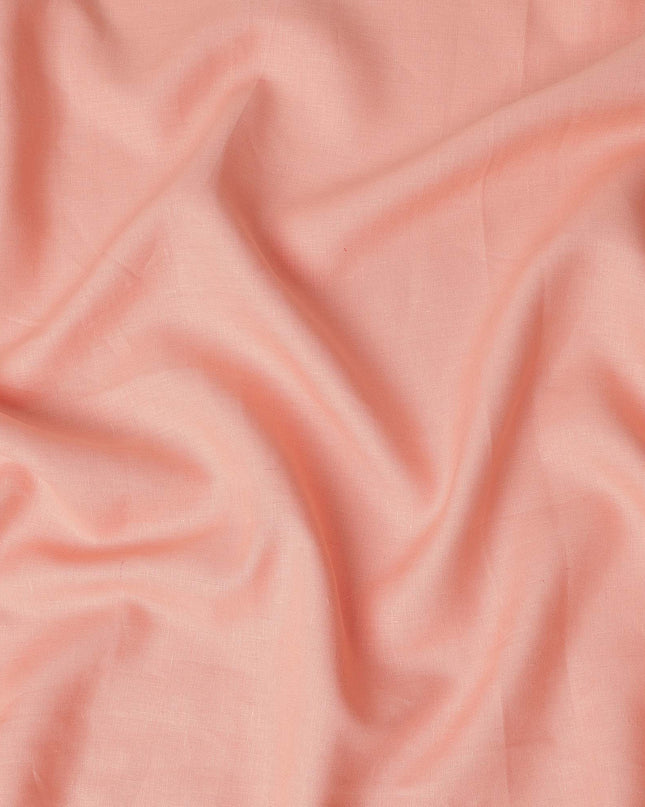 Peach Solid Plain Pure Linen Fabric Soft Breathable Lightweight Natural Linen Cloth for Apparel Sewing Craft Dressmaking Material 150 Cms Width Premium Quality Indian Origin Linen Fabric-D28471