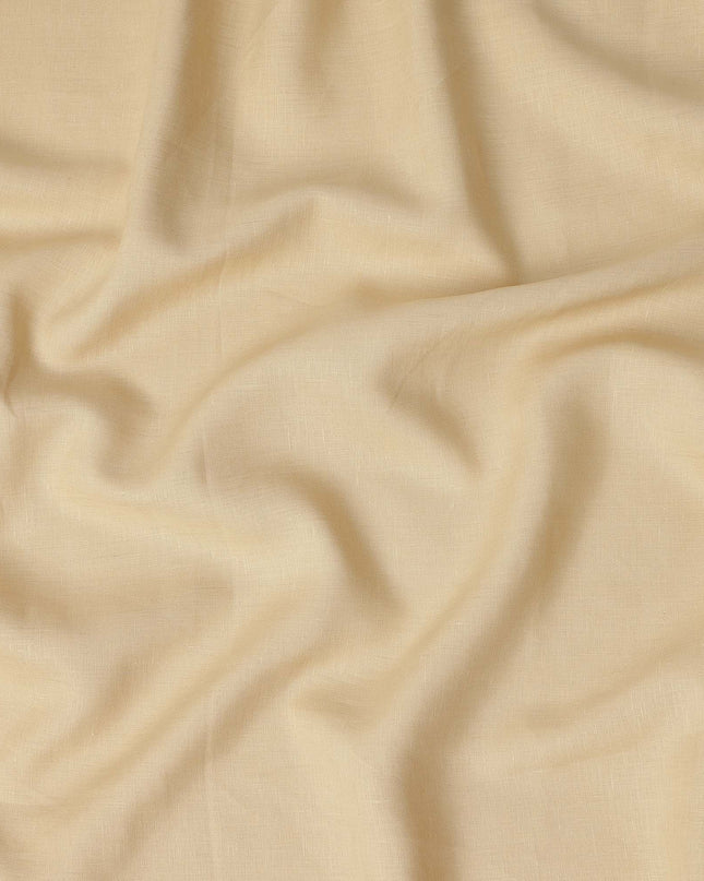 Sand Beige Solid Plain Pure Linen Fabric Soft Breathable Lightweight Natural Linen Cloth for Apparel Sewing Craft Dressmaking Material 150 Cms Width Premium Quality Indian Origin Linen Fabric-D28476