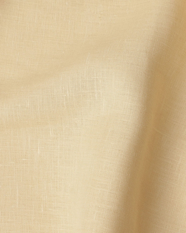 Sand Beige Solid Plain Pure Linen Fabric Soft Breathable Lightweight Natural Linen Cloth for Apparel Sewing Craft Dressmaking Material 150 Cms Width Premium Quality Indian Origin Linen Fabric-D28476