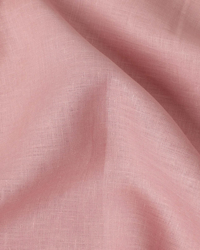 Pink Solid Plain Pure Linen Fabric Soft Breathable Lightweight Natural Textile for Apparel Sewing Craft Dressmaking Material 150 Cms Width Premium Quality Indian Origin Linen Fabric-D28467