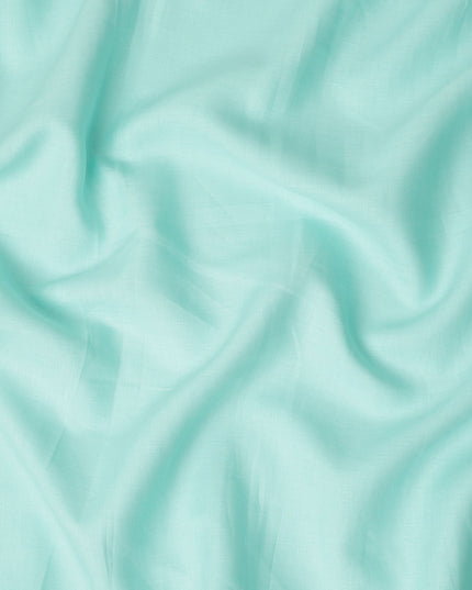 Mint Green Solid Plain Pure Linen Fabric Soft Breathable Lightweight Natural Linen Cloth for Apparel Sewing Craft Dressmaking Material 150 Cms Width Premium Quality Indian Origin Linen Fabric-D28477