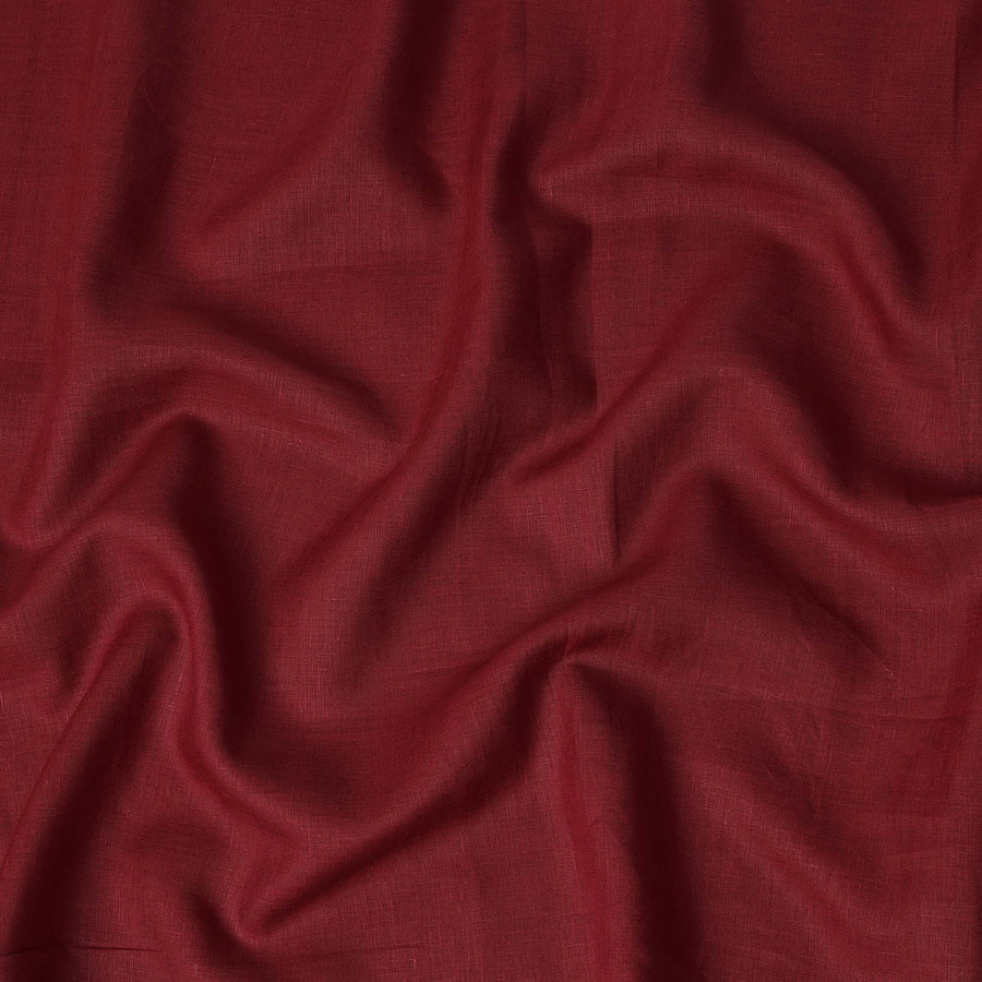 Maroon Solid Plain Pure Linen Fabric Soft Breathable Lightweight Natural Linen Cloth for Apparel Sewing Craft Dressmaking Material 150 Cms Width Premium Quality Indian Origin Linen Fabric-D28472