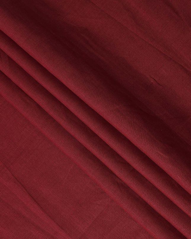 Maroon Solid Plain Pure Linen Fabric Soft Breathable Lightweight Natural Linen Cloth for Apparel Sewing Craft Dressmaking Material 150 Cms Width Premium Quality Indian Origin Linen Fabric-D28472